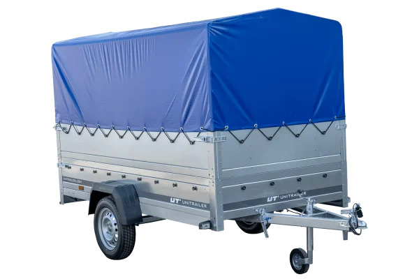 Pkw Anhänger Garden Trailer 264 KIPP mit Stützrad, zusätzlichen Bordwänden, Hochplane und Hochspriegel-Neu