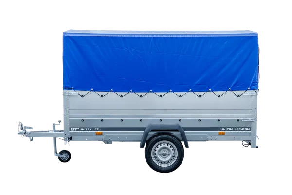 Pkw Anhänger Garden Trailer 264 KIPP mit Stützrad, zusätzlichen Bordwänden, Hochplane und Hochspriegel-Neu